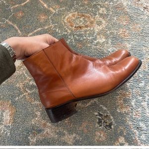 Brown leather vintage boots